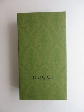 Authentic GUCCI Box Green Embossed Brocade with Tissue, Booklet 10.5" x 5.75"